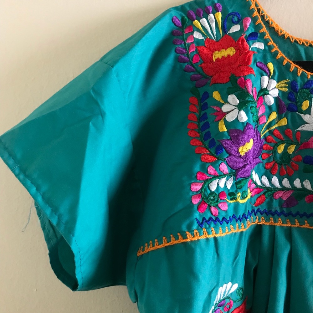 Mexican Embroidered Dress - Picture 2 of 4